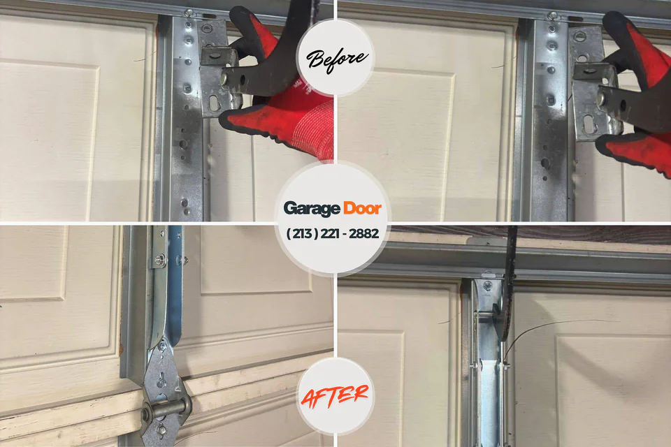 Before and after: garage door repair Morgantown, IN